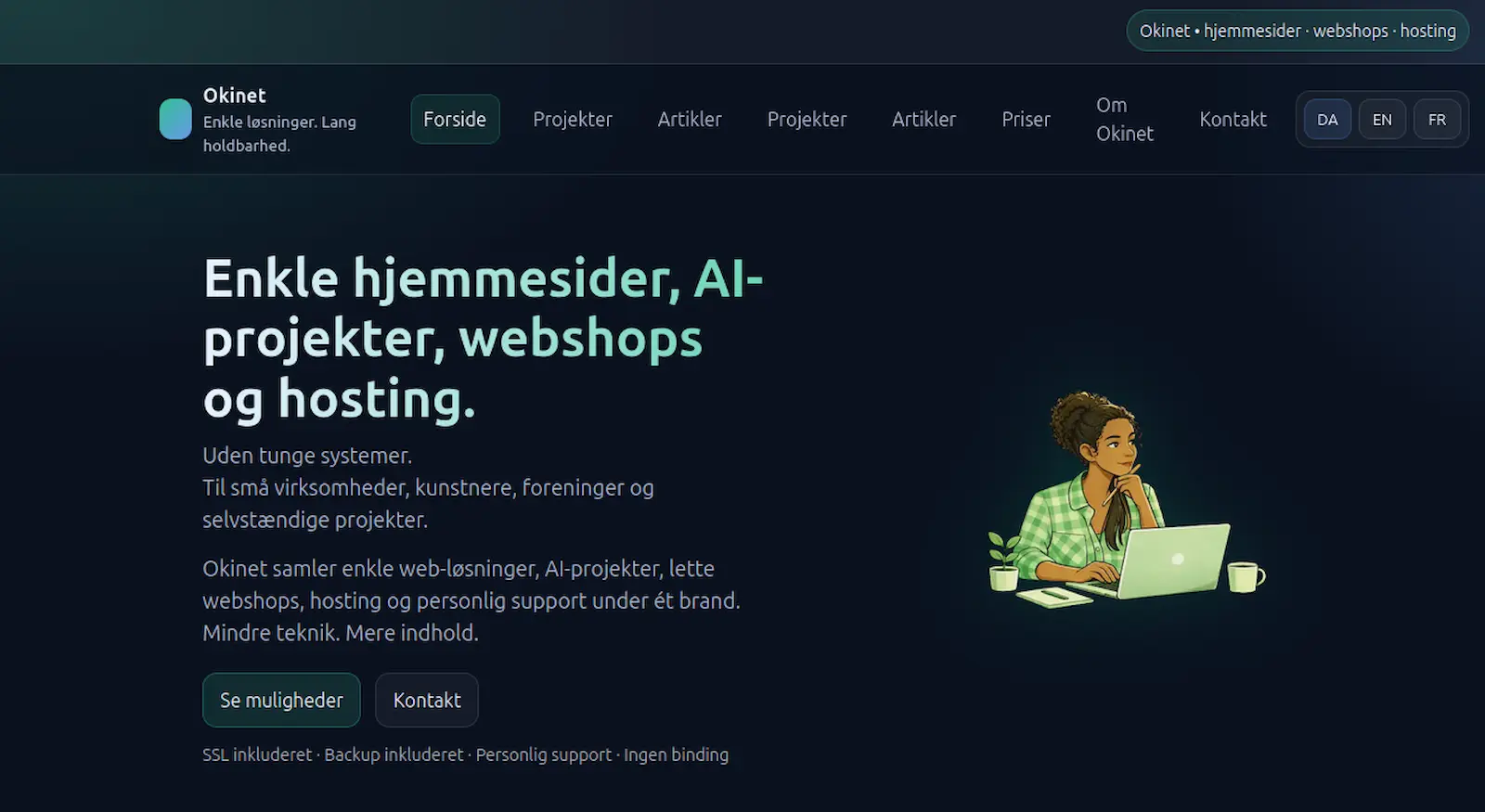 Screenshot of Okinet