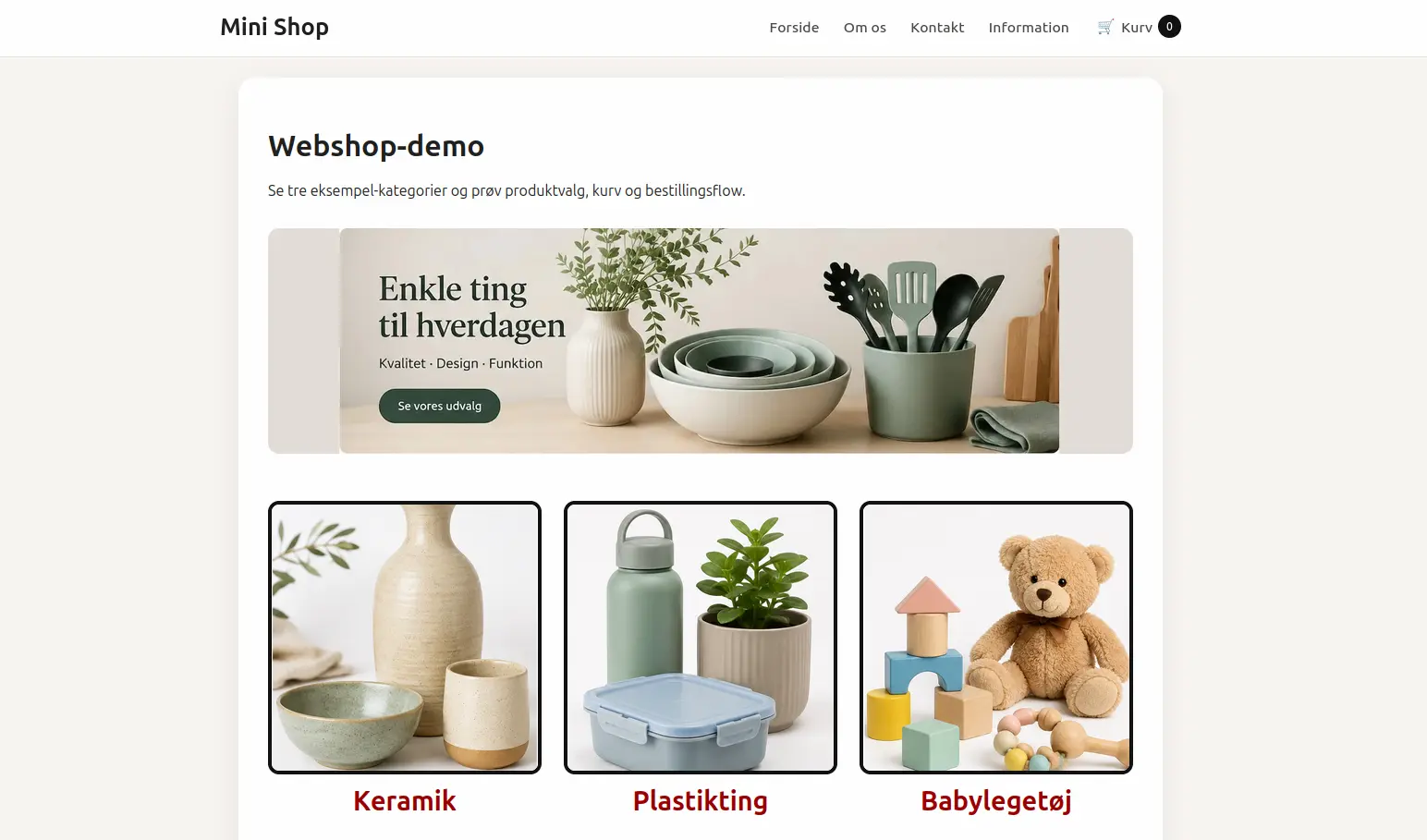 Screenshot of OKI Shop